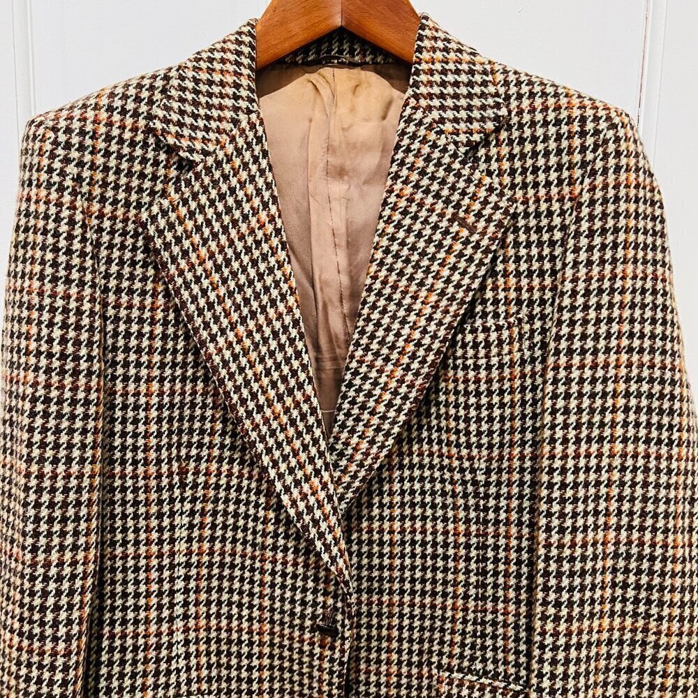 Vintage Dunn & Co. Men’s Tweed Jacket 41 R Multi Color Harris Tweed Blazer Sport - Picture 12 of 16